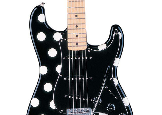 Play blues like Buddy: Fender signature polka dot Strat optional…